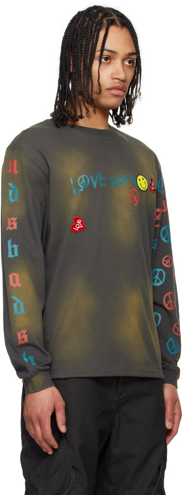 T-paita Andersson Bell Andersson Bell 'Love Not War' Long Sleeve T-shirt Vihreä | atb1254u, 4
