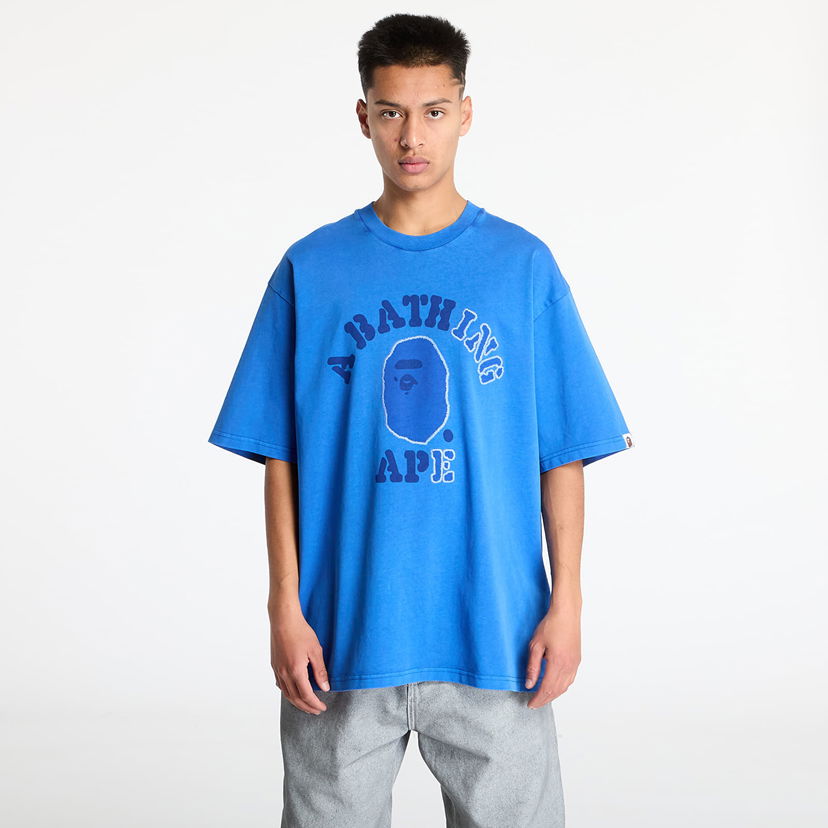 T-paita BAPE Garment Dye College Relaxed Fit T-Shirt Sininen | 001CSK801314M BLU