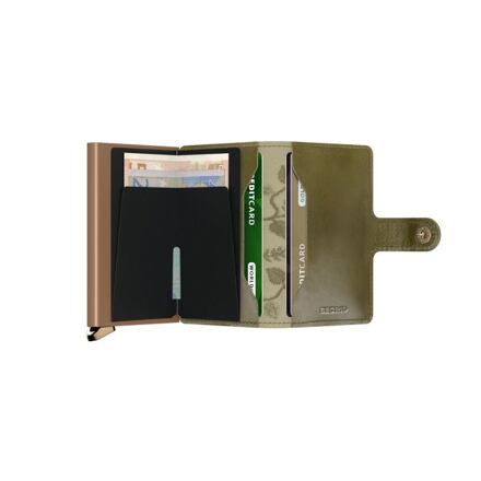 Lompakko Secrid Floral Embroidered Mini Cardholder Wallet Vihreä | MSt-Olive, 1
