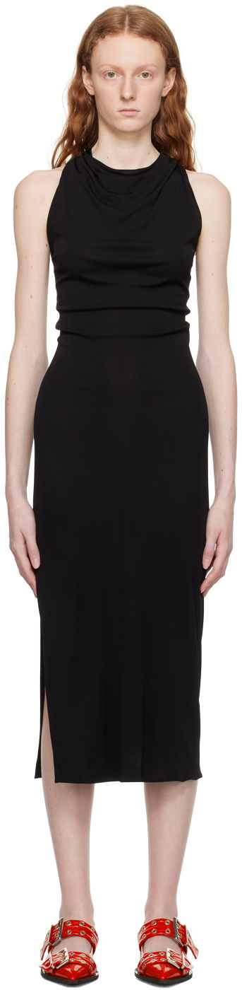 Mekko Helmut Lang Helmut Lang Twisted Maxi Dress Musta | N05HW605