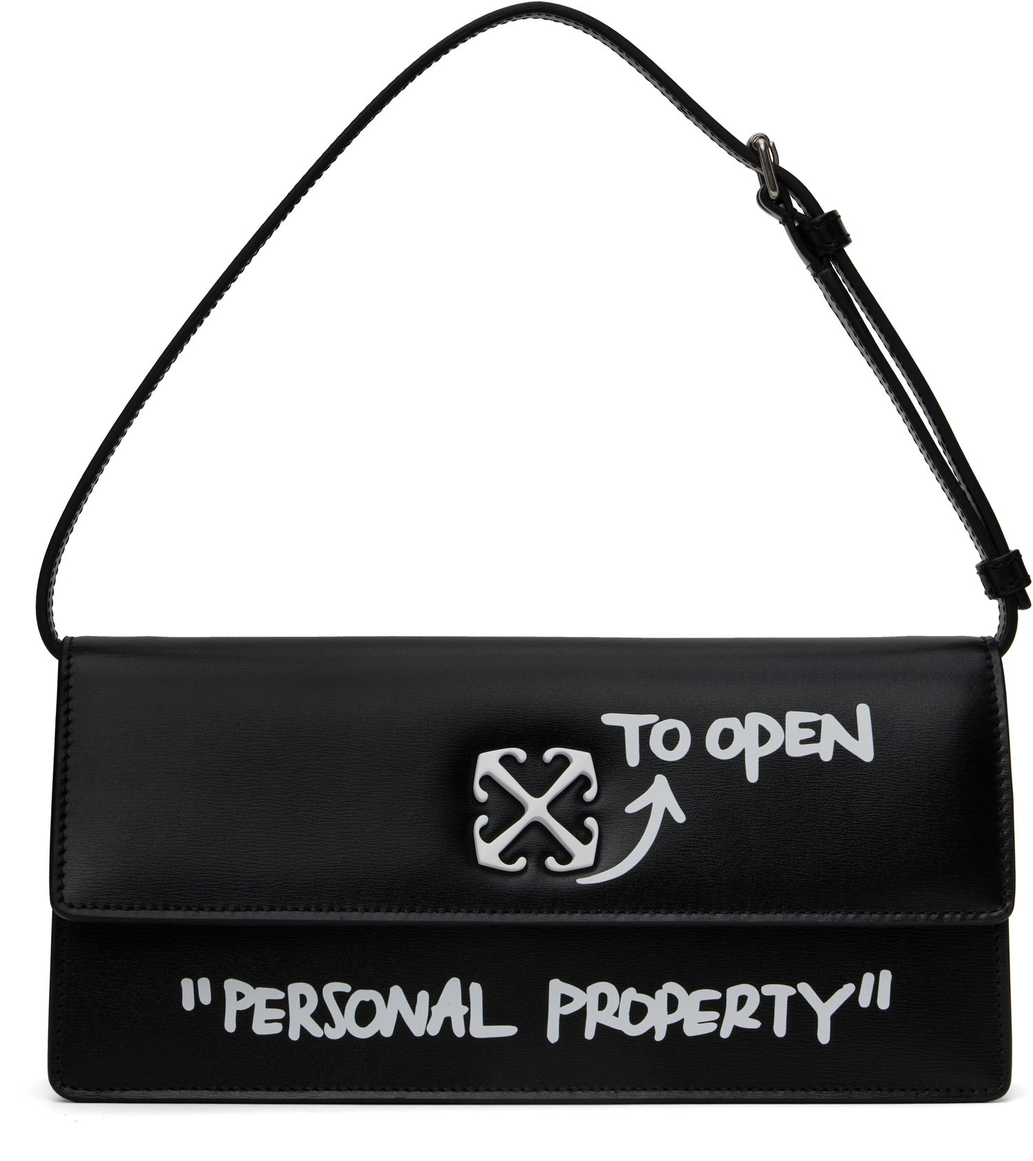 Käsilaukku Off-White Off-White Jitney 1.0 Quote Shoulder Bag Musta | OWNN172C99LEA0021001, 0