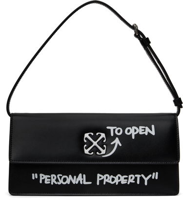 Käsilaukku Off-White Off-White Jitney 1.0 Quote Shoulder Bag Musta | OWNN172C99LEA0021001, 0