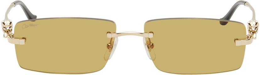 Korut Cartier 'Panthère' Sunglasses Beige | CT0430S