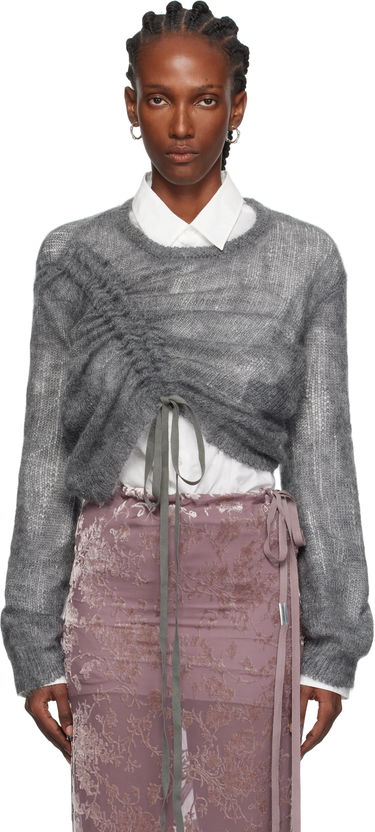 Villapaita Ann Demeulemeester Ann Demeulemeester Zinaida Drawstring Sweater Harmaa | 2520-W-KN35-KN069-088, 0