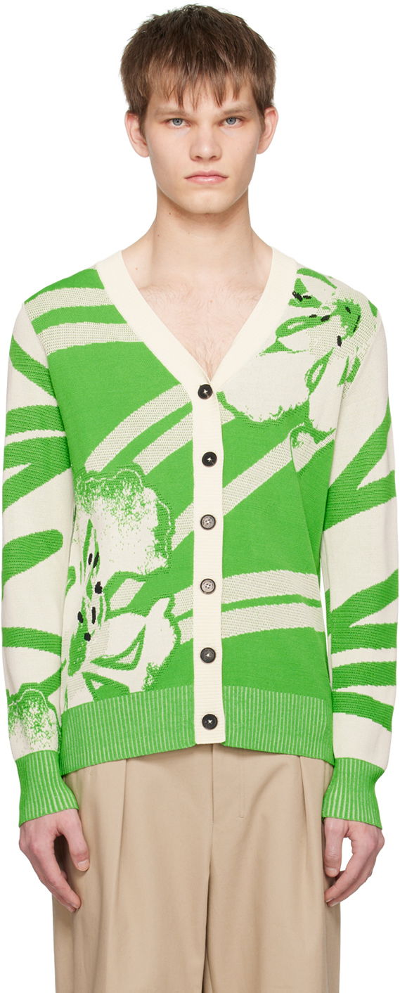 Villapaita Feng Chen Wang Feng Chen Wang Floral Cardigan Vihreä | FUS15KT08