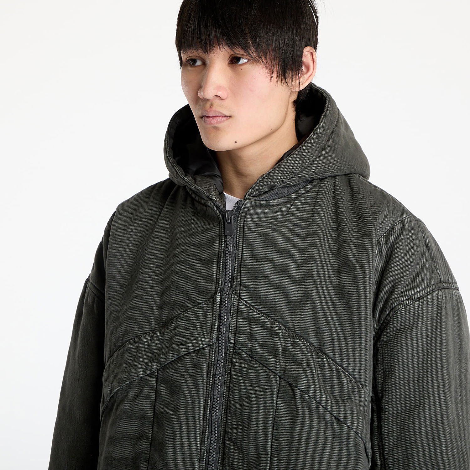 Huppari HELIOT EMIL HELIOT EMIL Parametrical Worker Hooded Jacket Harmaa | SS25_M_02_110_DGY05_CO, 1