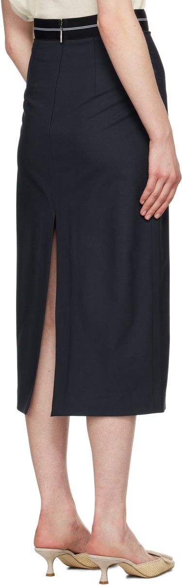 Hame MSGM MSGM Virgin Wool Midi Skirt Tummansininen | 3841MDD17 257127, 2