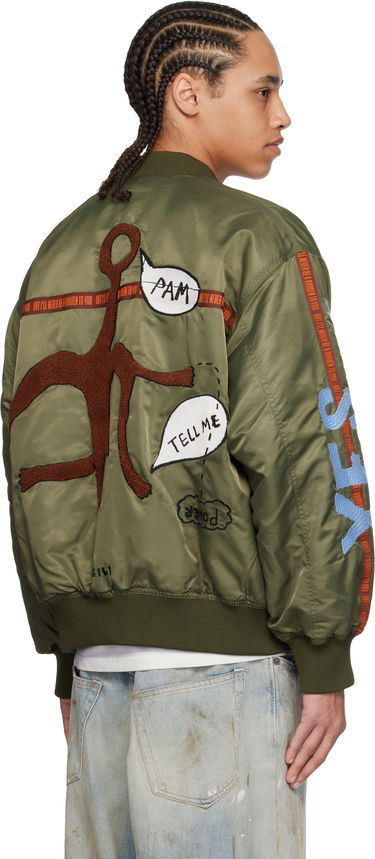 Bomber-takki Perks And Mini Perks and Mini Martine Syms Edition 'Present Goo' Reversible Jacket Vihreä | 39197, 2