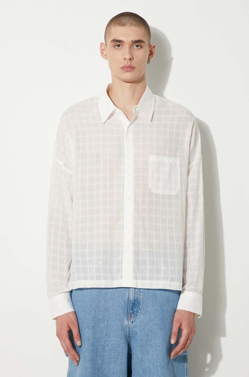 Paita Stampd STAMPD Cropped Oversized Buttondown Shirt Valkoinen | SLA.M3320BD.WHT, 0