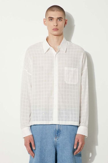 Paita Stampd STAMPD Cropped Oversized Buttondown Shirt Valkoinen | SLA.M3320BD.WHT, 0