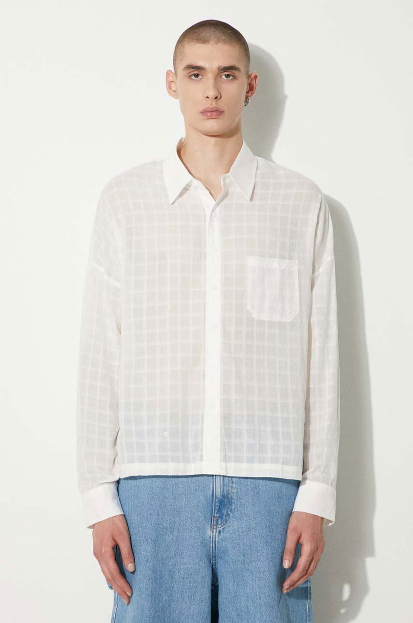Paita Stampd STAMPD Cropped Oversized Buttondown Shirt Valkoinen | SLA.M3320BD.WHT