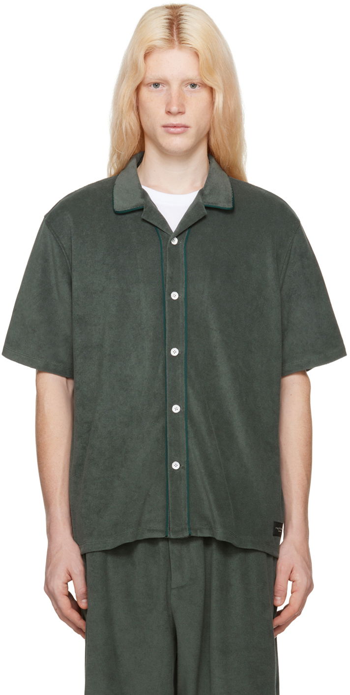 Paita rag & bone Rag & Bone Avery Resort Shirt Vihreä | MBC23HT014ZM14
