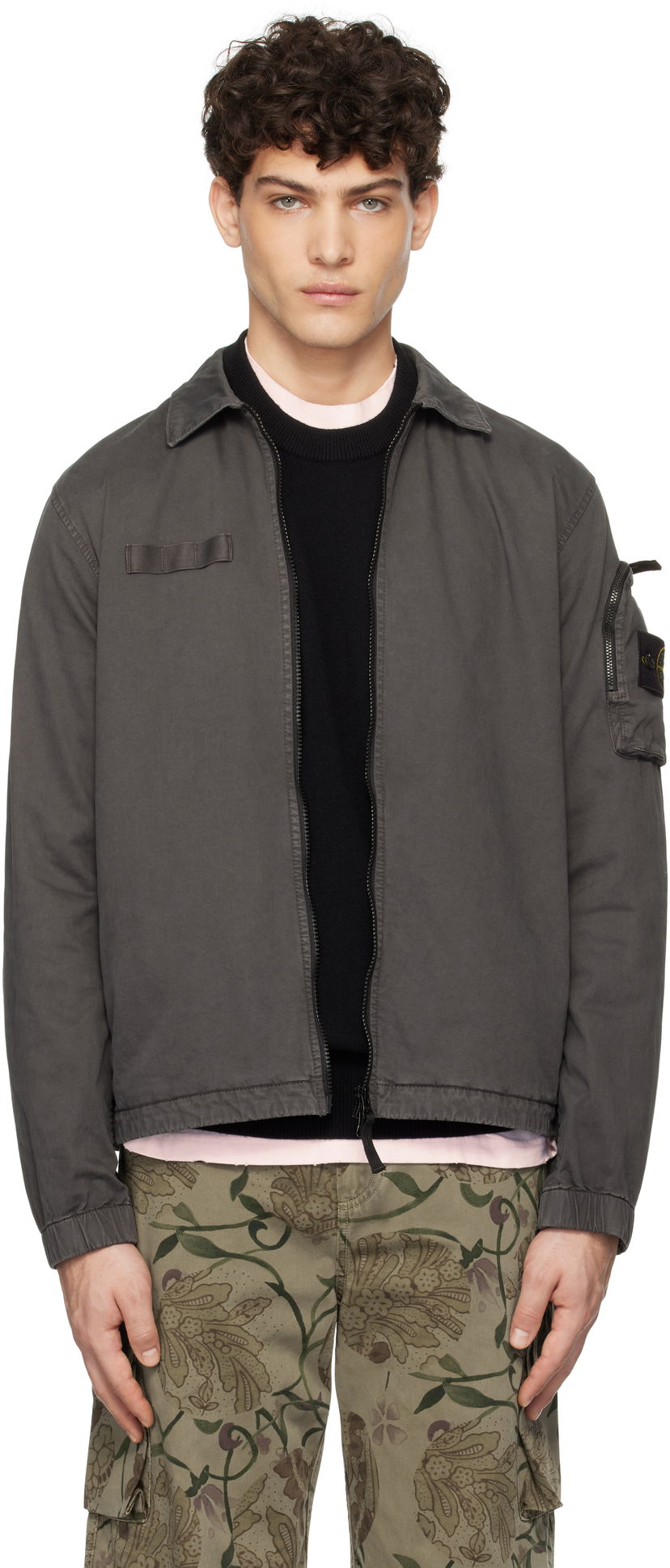 Takki Stone Island Stone Island Organic Broken Twill 'OLD' Jacket Harmaa | K1S15 1200003 S0004