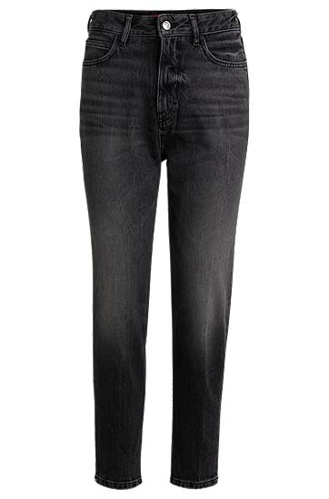 Jeans BOSS Mom Fit Comfort Stretch Jeans Musta | 50519927