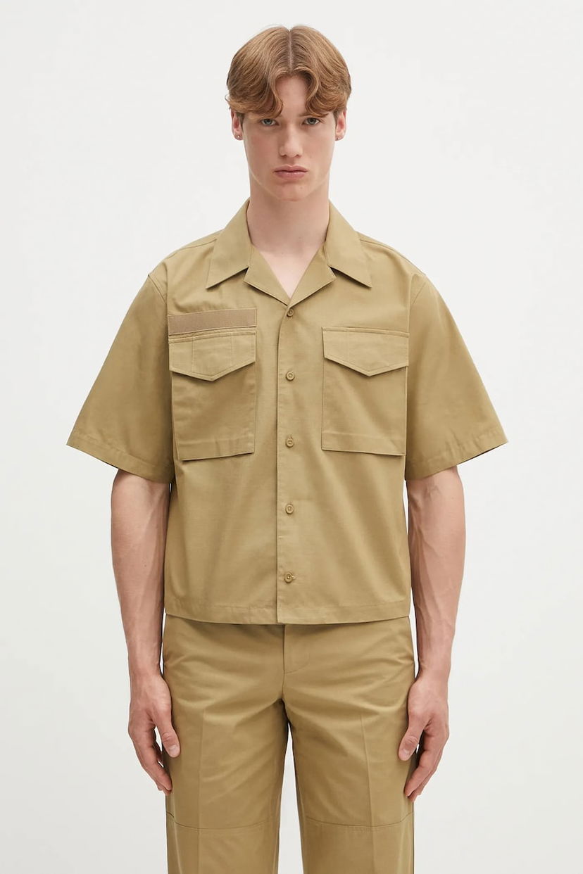 Paita Helmut Lang Helmut Lang Boxy Field Shirt Beige | P01HM504