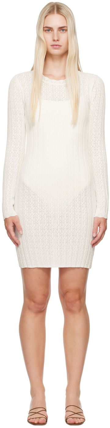 Mekko Loulou de Saison Loulou de Saison Senty Knit Mini Dress Valkoinen | SENTY