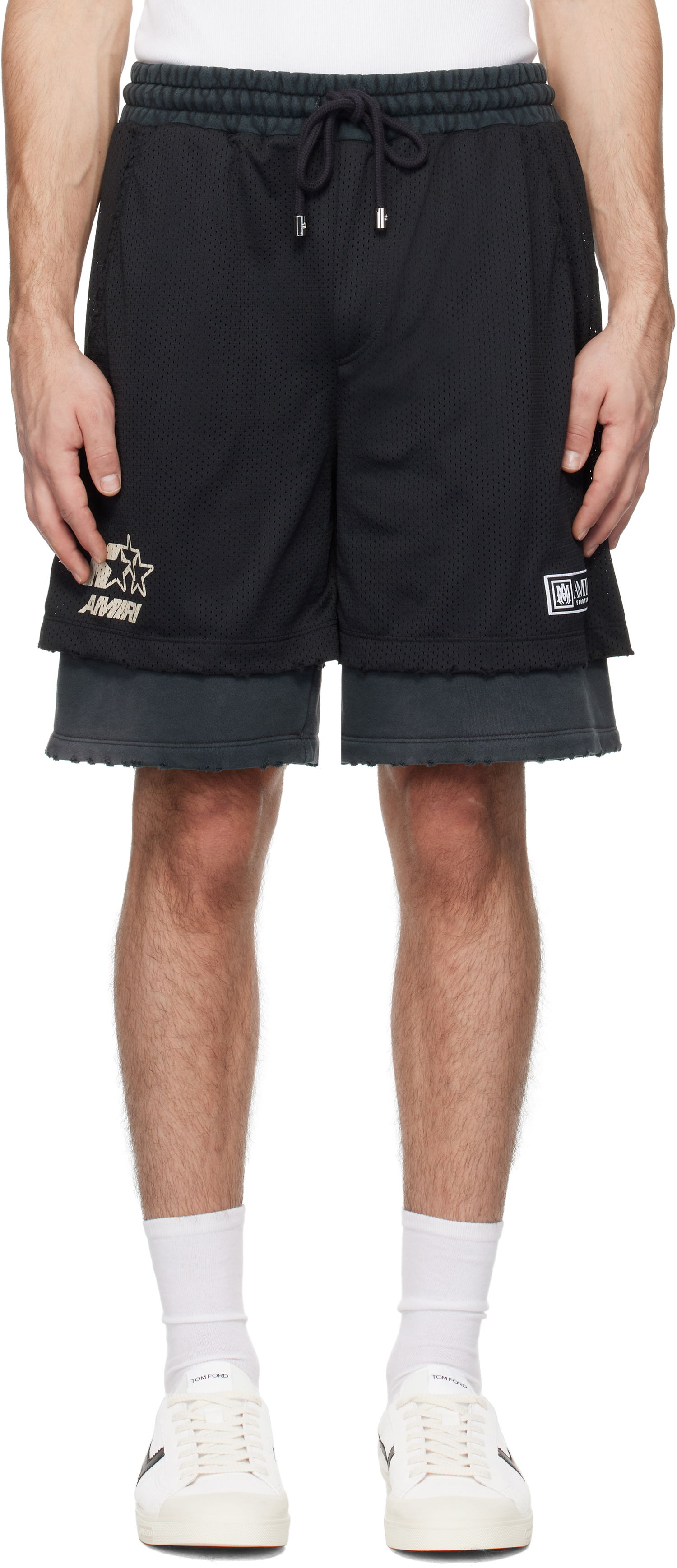 Shortsit AMIRI Amiri Mesh Basketball Shorts Musta | AMJYSH1036, 0
