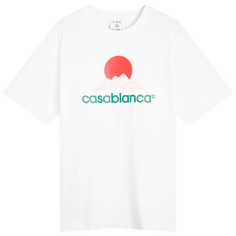 T-paita Casablanca Casablanca Montagne Printed T-Shirt, Size Large Valkoinen | MPF25-JTS-001-03
