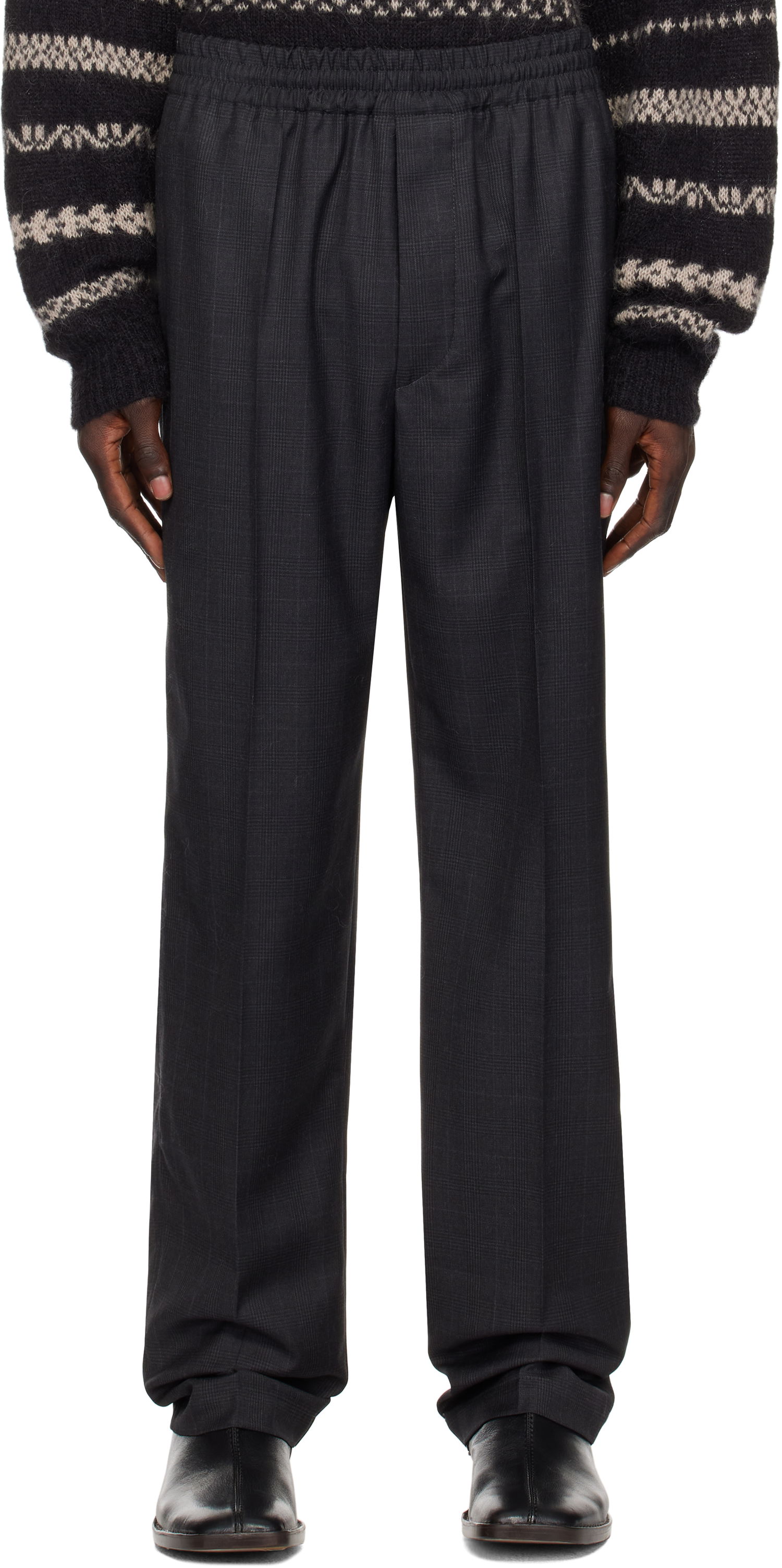 Housut ISABEL MARANT Isabel Marant Nahili Checked Trousers Musta | 23APA0074HA-A3F61H, 0