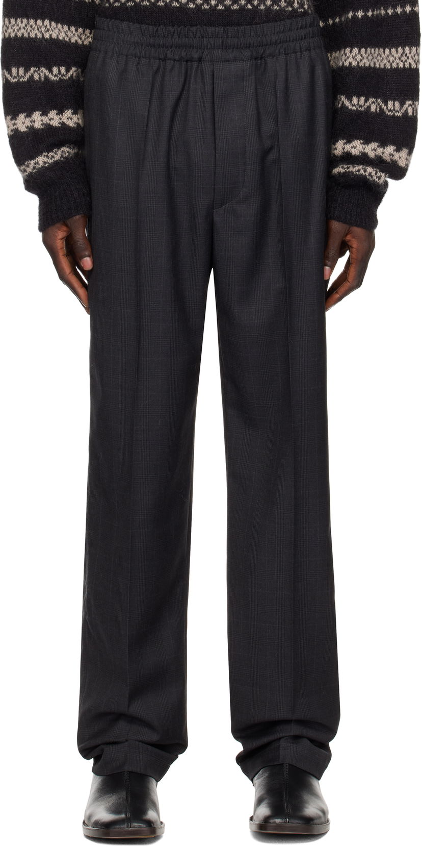 Housut ISABEL MARANT Isabel Marant Nahili Checked Trousers Musta | 23APA0074HA-A3F61H