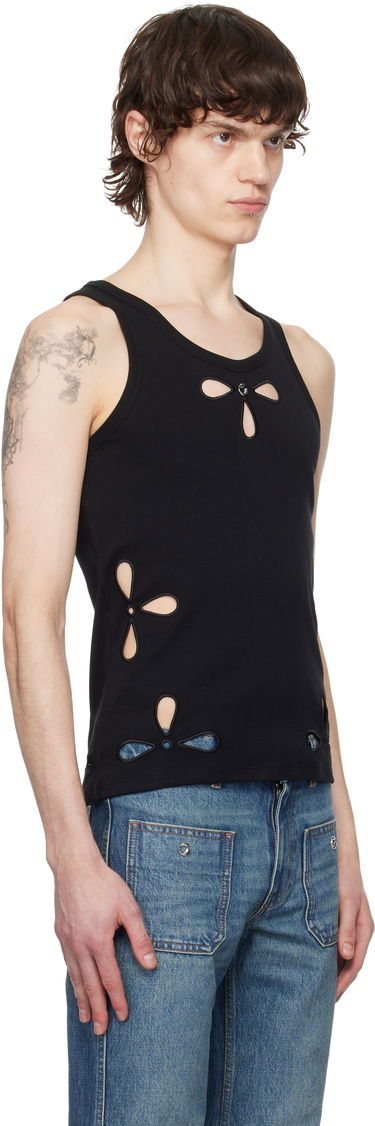 Tankkitoppi Coperni Coperni Petal Embroidered Tank Top Musta | COPJS123F5012MEN, 1