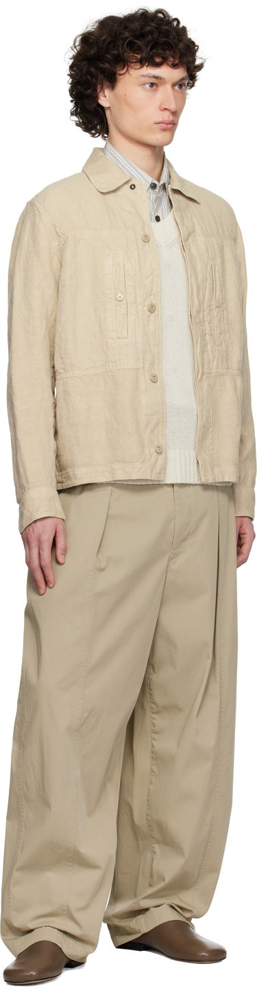 Takit Stone Island Stone Island Diagonal Linen Overshirt Beige | K1S15 1200010 S00F8, 4