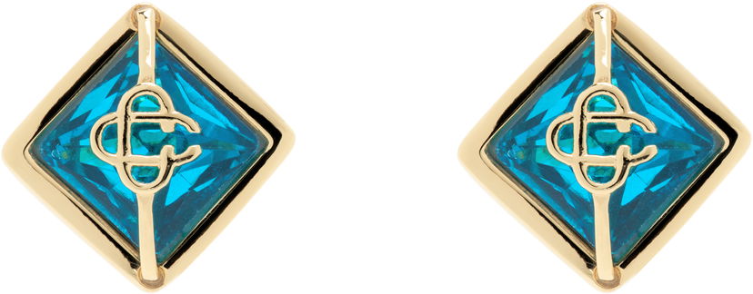 Korvakorut Casablanca Crystal Monogram Earrings Turkoosi | APS25-JW-259-01