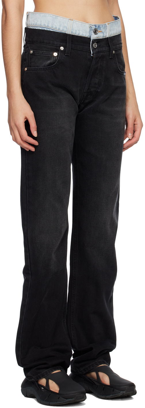 Jeans VETEMENTS VTMNTS Double Waist Jeans Musta | VL16PA400B, 1