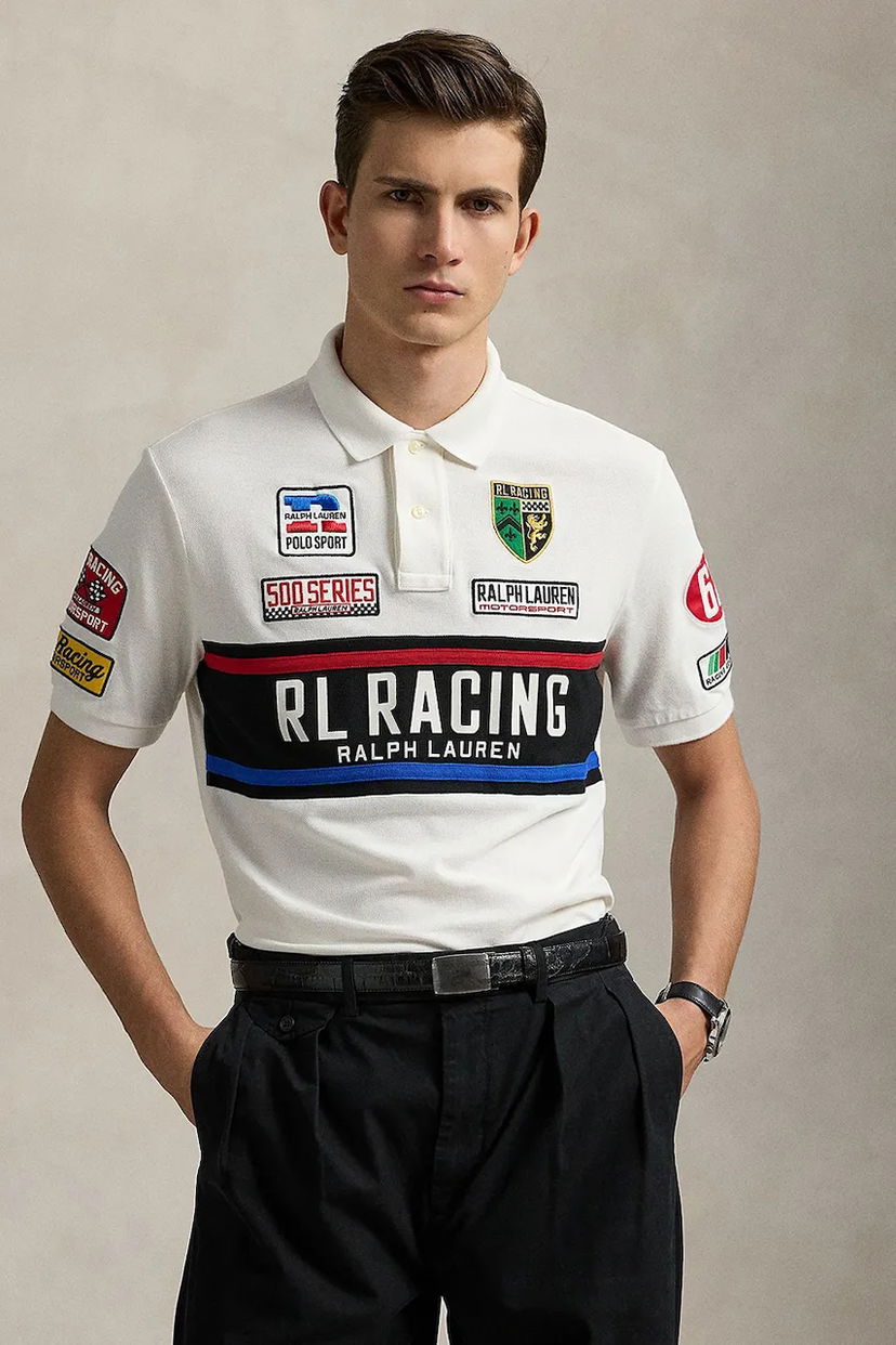 Poolopaita Polo by Ralph Lauren Polo Ralph Lauren RL Racing Graphic Short Sleeve Polo Shirt Valkoinen | 710972334