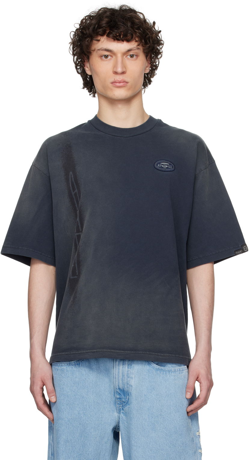 T-paita AAPE by A Bathing Ape AAPE by A Bathing Ape Fancy Main T-Shirt Tummansininen | AAPTEM1674XXNBKL