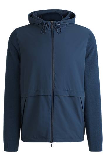 Takki BOSS Knitted Panel Softshell Jacket Sininen | 50531168