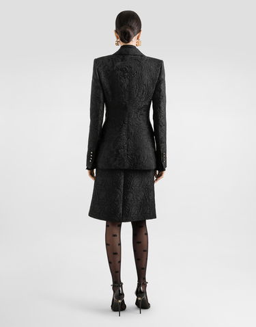 Takki Dolce & Gabbana Dolce & Gabbana Turlington Brocade Jacket Musta | F29UCTGDDBTN0000, 2
