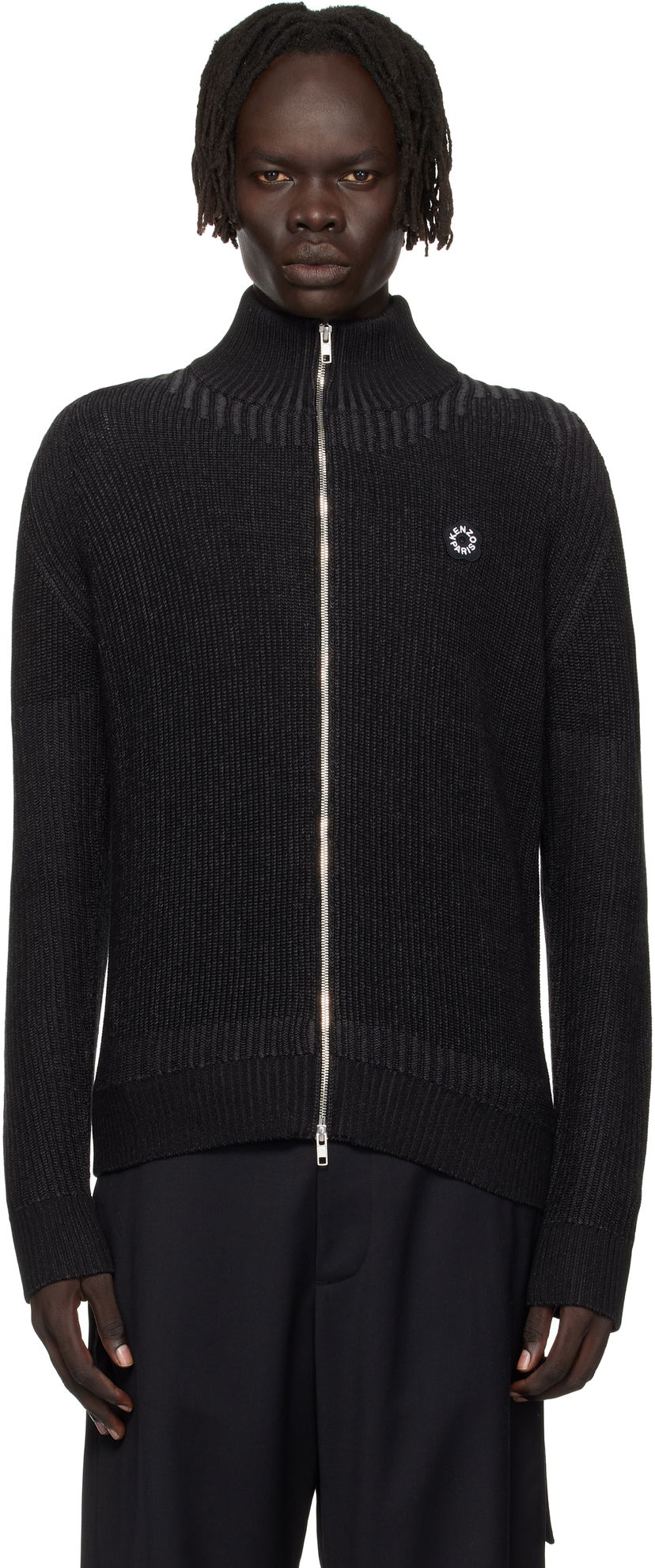 Villapaita KENZO Kenzo Paris 'Boke Flower 2.0' Zip Cardigan Musta | FF65CA7403LH