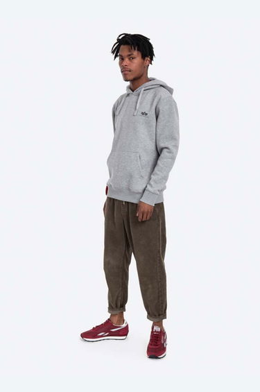 Huppari Alpha Industries Alpha Industries Basic Small Logo Hoodie Harmaa | 196318-gry, 2
