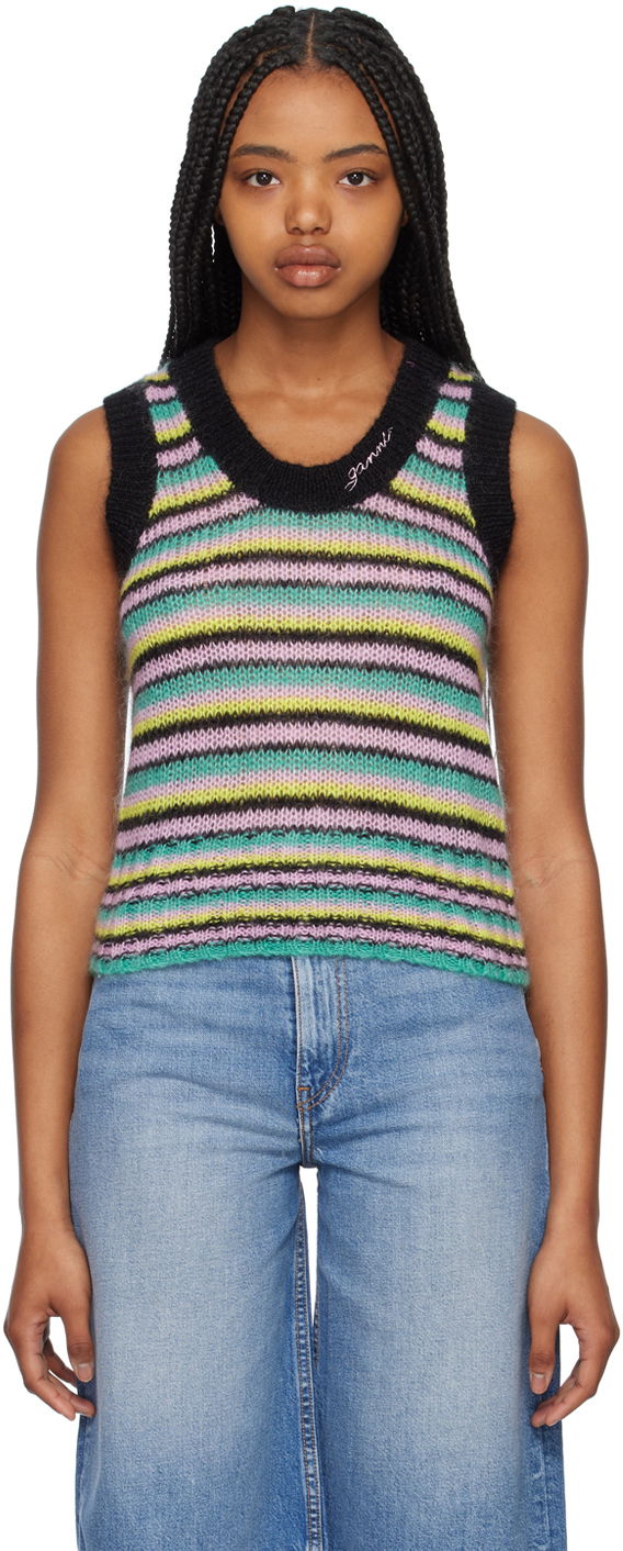 Tankkitoppi GANNI GANNI Striped Knit Tank Top Monivärinen | K1863