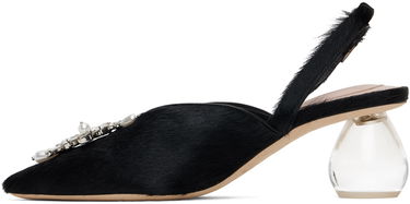 Tennarit ja kengät Simone Rocha Simone Rocha Pointed Slingback Heels with Crystal Embellishment Musta | LH14B 0794, 2