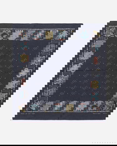 Huivi KAPITAL Selvedge Bandana with Kachina Print Sininen | EK-1169BA 1, 1