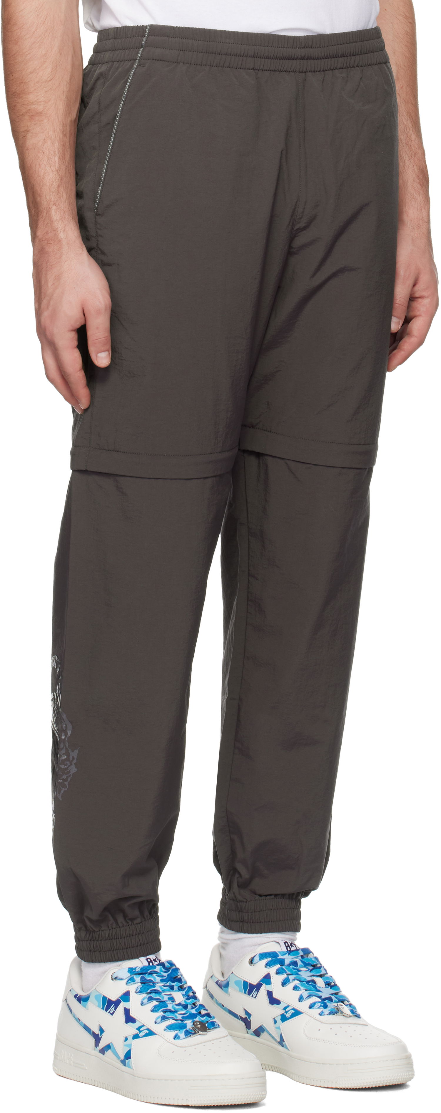 Verryttelyhousut BAPE BAPE Tiger & Dragon Zip-Off Track Pants Harmaa | 001PTK701002L, 1