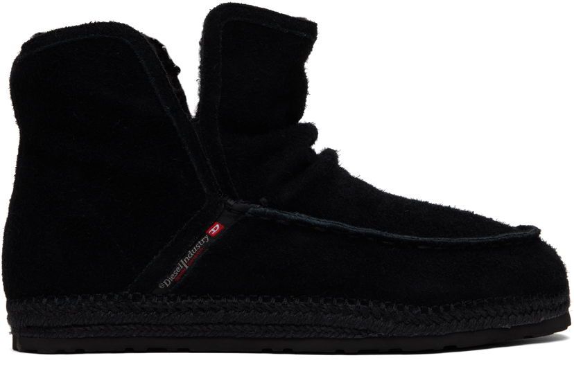 Tennarit ja kengät Diesel D-Lukas Akb Felt Espadrille Ankle Boots Musta | Y03619-P6898-T8013