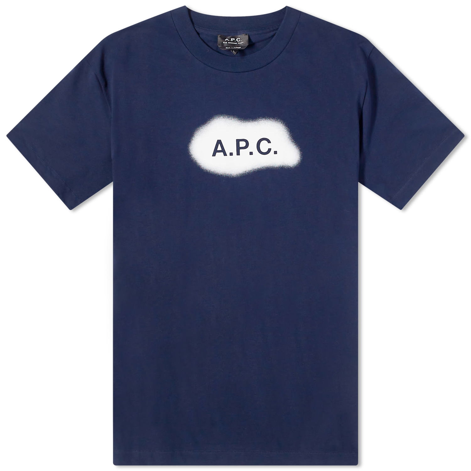 T-paita A.P.C. Albert Spray Logo Tee Tummansininen | COEIO-H26259-IAK, 0