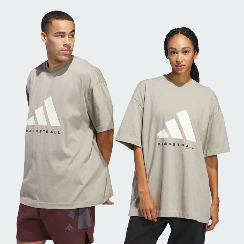 T-paita adidas Performance Basketball T-Shirt Beige | JD6127