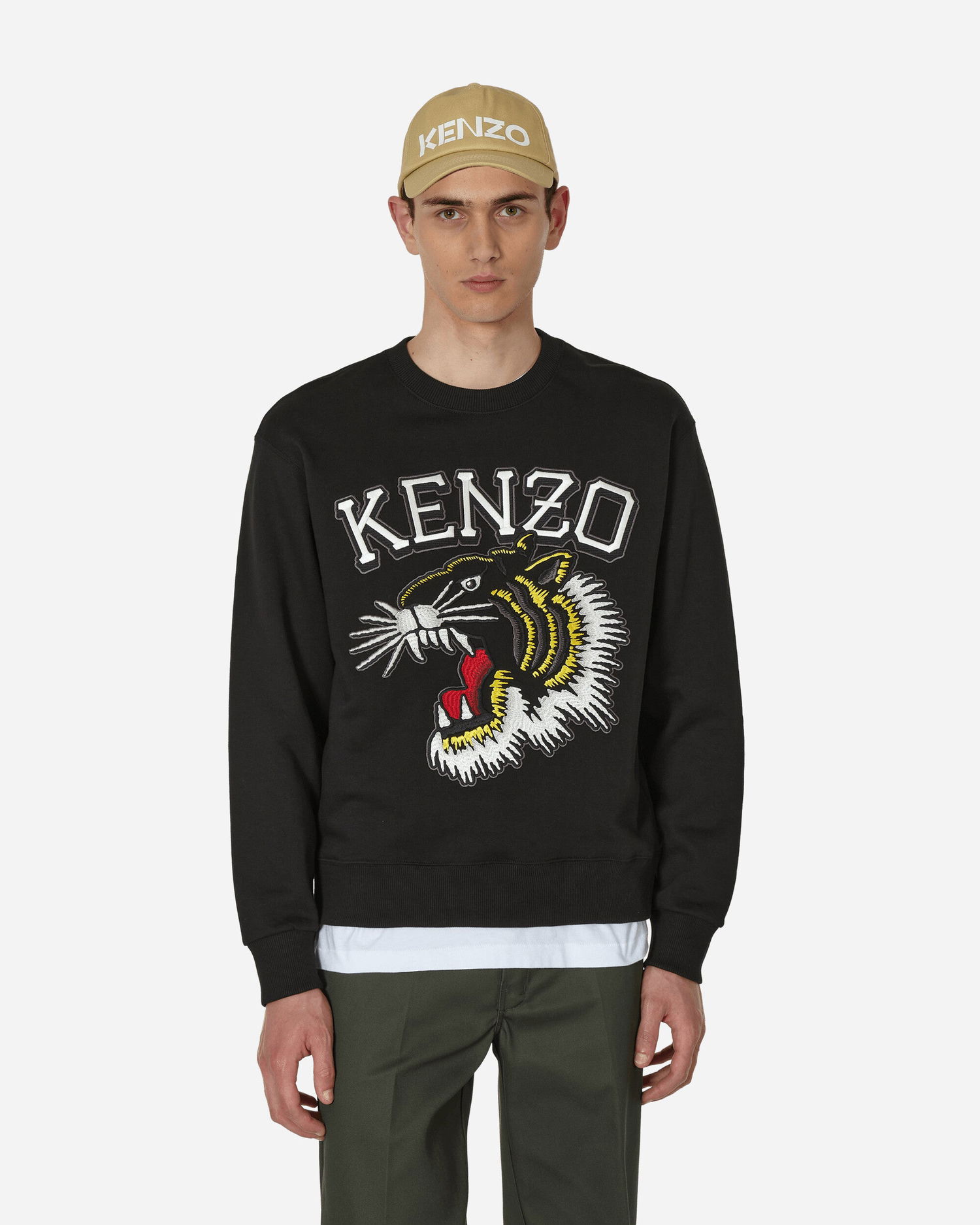 Villapaita KENZO Tiger Varsity Jungle Crewneck Musta | FD65SW0494MF 99J, 0