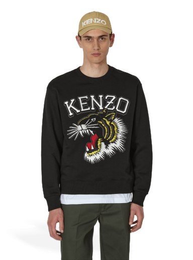 Villapaita KENZO Tiger Varsity Jungle Crewneck Musta | FD65SW0494MF 99J