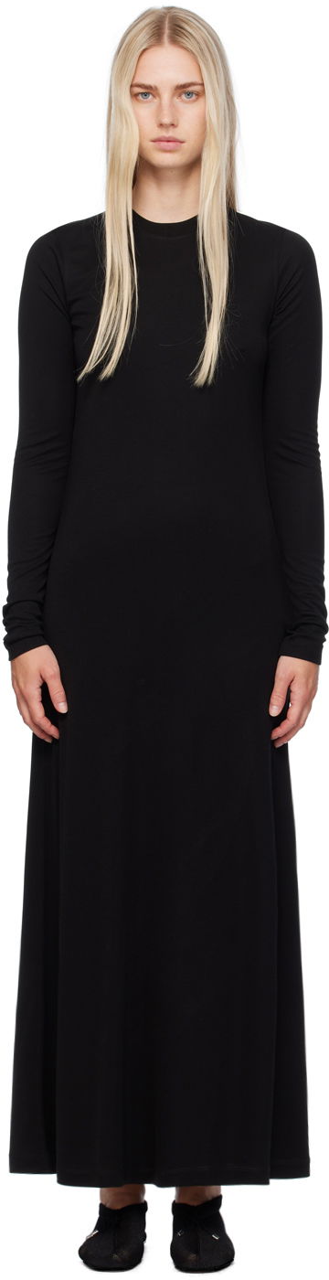 Mekko TOTEME TOTEME Long-Sleeve Maxi Dress Musta | 243-WRD1947-FB0205