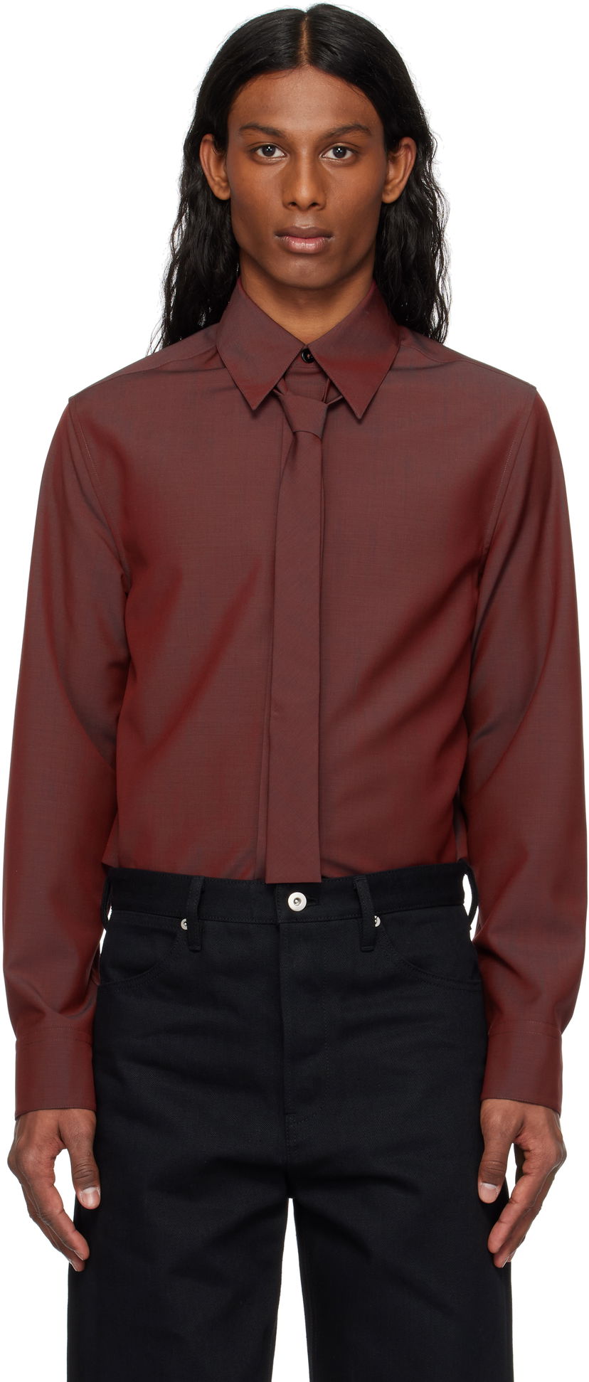 Paita Jil Sander Jil Sander Tie Shirt Punainen | J21DL0202_J40220