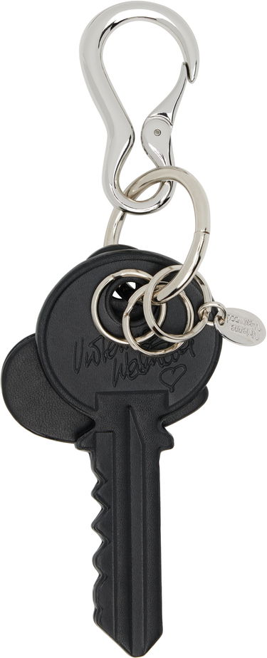 Avaimenperät Vivienne Westwood Vivienne Westwood Leather Key and Heart Keychain Musta | 8203012HU-L00AT-, 2