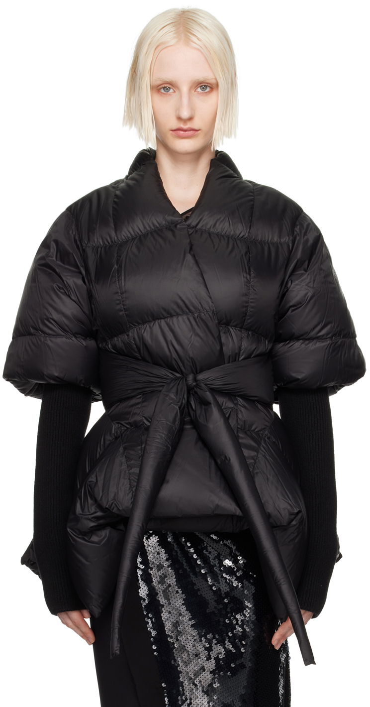 Takki Rick Owens Black Porterville Batwing Down Jacket Musta | RP02D3750 NPD2