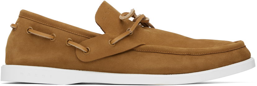 Vaatteet Marni Marni Nubuck Boat Shoes Ruskea | MOMS005902 P7325 00M37