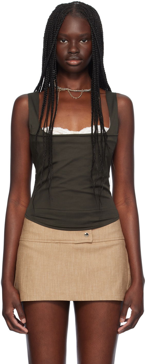 Tankkitoppi Miaou Miaou Bobby Corset Top Vihreä | 7080SPSCED
