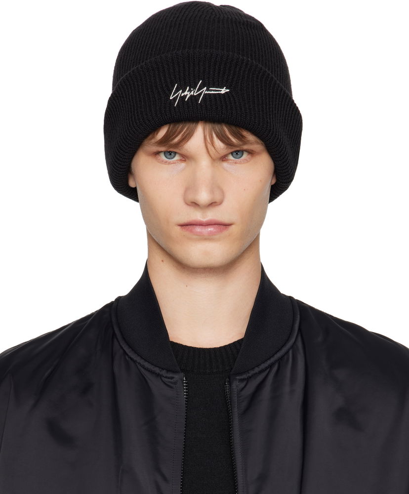 Pipo Yohji Yamamoto Y-3 KURO Knitted Beanie by Yohji Yamamoto Musta | JZ0908